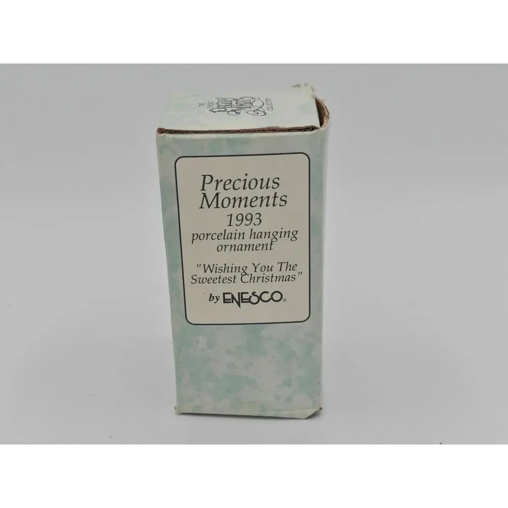 Precious Moments Wishing You The Sweetest Christmas‎ Figurine 530212 1993 Enesco